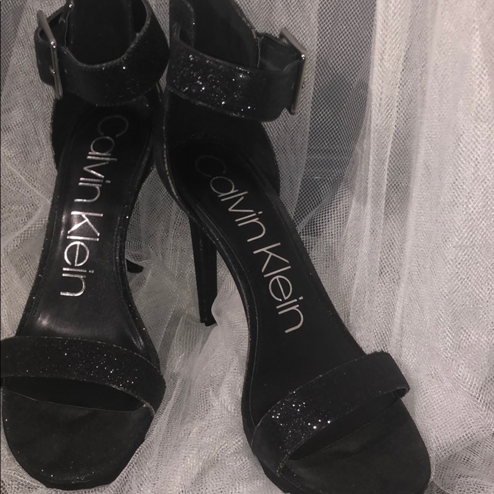 Black Sparkly Calvin Klein Heels
